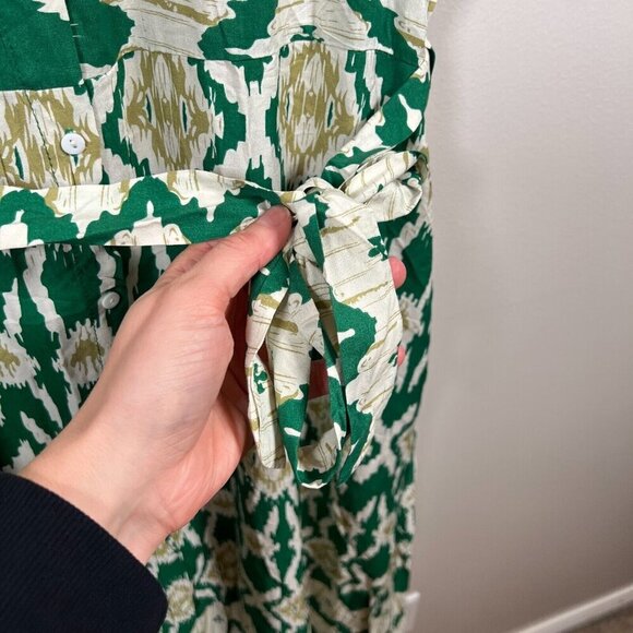 Anna Kay Eternity Maxi Dress Size Large Green Silk Blend Vacation Resort Cruise - Picture 7 of 11